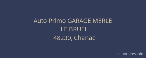 Auto Primo GARAGE MERLE