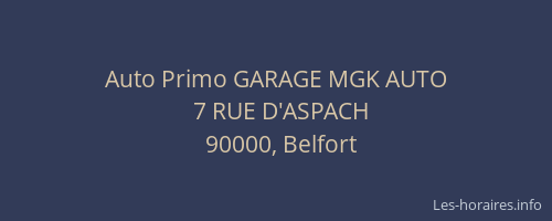 Auto Primo GARAGE MGK AUTO