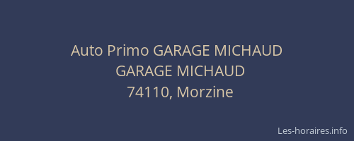 Auto Primo GARAGE MICHAUD