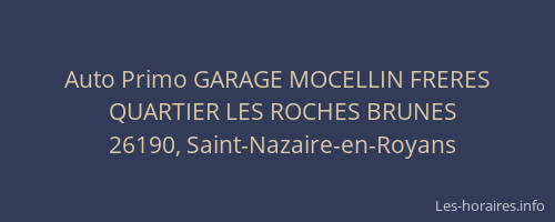 Auto Primo GARAGE MOCELLIN FRERES