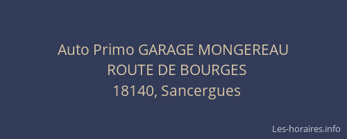 Auto Primo GARAGE MONGEREAU