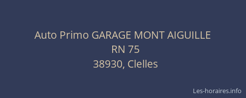 Auto Primo GARAGE MONT AIGUILLE