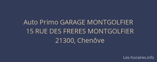 Auto Primo GARAGE MONTGOLFIER