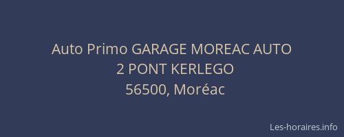 Auto Primo GARAGE MOREAC AUTO