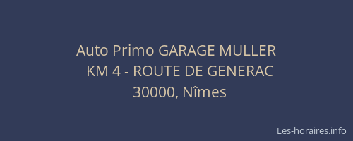 Auto Primo GARAGE MULLER