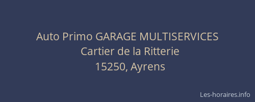 Auto Primo GARAGE MULTISERVICES
