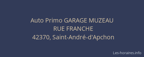 Auto Primo GARAGE MUZEAU