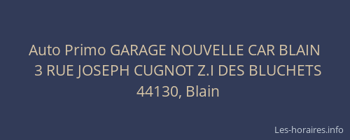 Auto Primo GARAGE NOUVELLE CAR BLAIN
