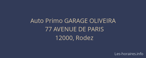 Auto Primo GARAGE OLIVEIRA