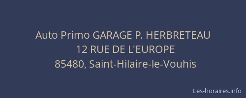 Auto Primo GARAGE P. HERBRETEAU