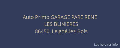 Auto Primo GARAGE PARE RENE