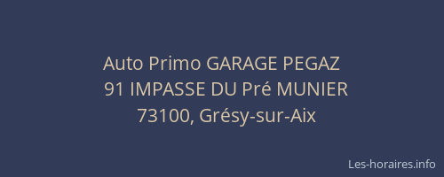 Auto Primo GARAGE PEGAZ