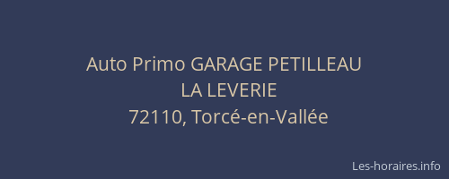 Auto Primo GARAGE PETILLEAU
