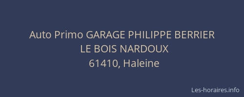 Auto Primo GARAGE PHILIPPE BERRIER