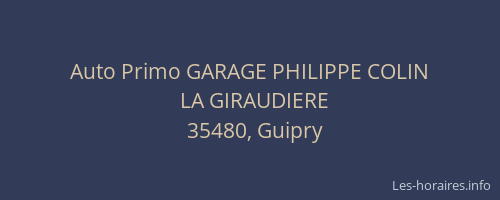 Auto Primo GARAGE PHILIPPE COLIN