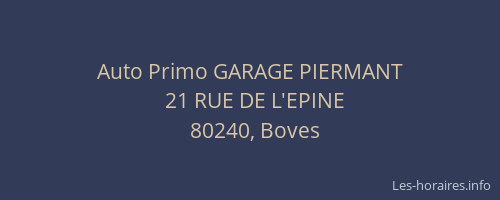 Auto Primo GARAGE PIERMANT