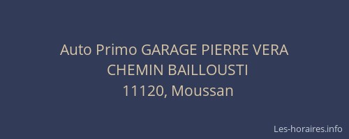 Auto Primo GARAGE PIERRE VERA
