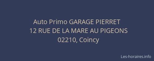 Auto Primo GARAGE PIERRET