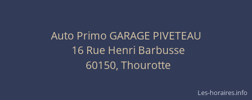Auto Primo GARAGE PIVETEAU
