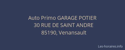 Auto Primo GARAGE POTIER
