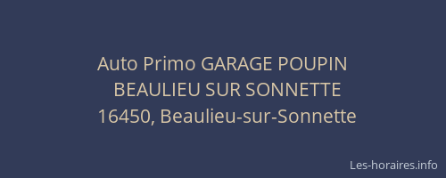 Auto Primo GARAGE POUPIN