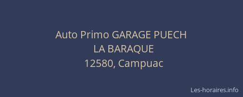 Auto Primo GARAGE PUECH