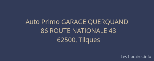 Auto Primo GARAGE QUERQUAND