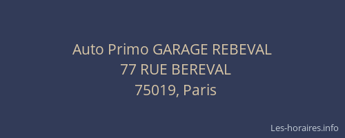 Auto Primo GARAGE REBEVAL