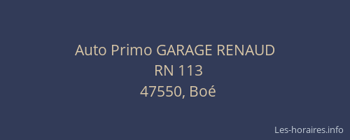 Auto Primo GARAGE RENAUD