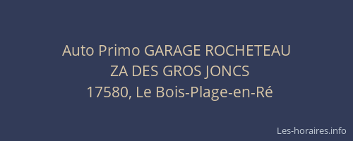 Auto Primo GARAGE ROCHETEAU
