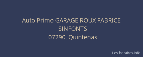 Auto Primo GARAGE ROUX FABRICE