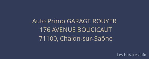 Auto Primo GARAGE ROUYER