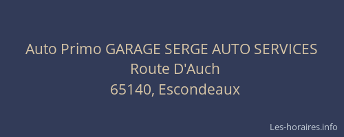 Auto Primo GARAGE SERGE AUTO SERVICES