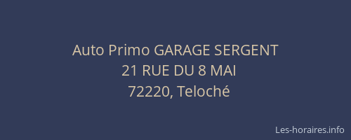 Auto Primo GARAGE SERGENT