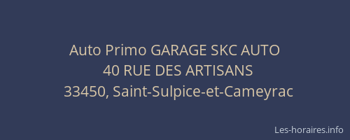 Auto Primo GARAGE SKC AUTO