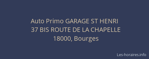 Auto Primo GARAGE ST HENRI