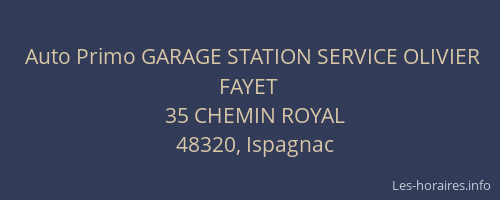 Auto Primo GARAGE STATION SERVICE OLIVIER FAYET