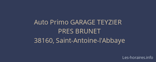 Auto Primo GARAGE TEYZIER