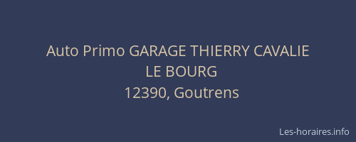 Auto Primo GARAGE THIERRY CAVALIE