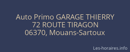 Auto Primo GARAGE THIERRY