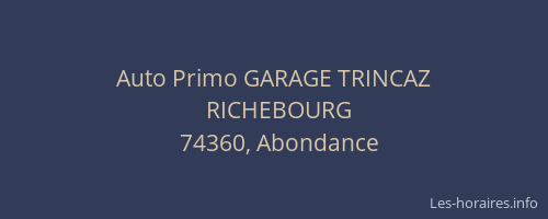 Auto Primo GARAGE TRINCAZ