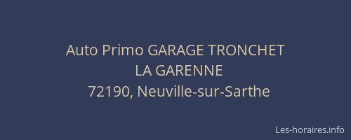 Auto Primo GARAGE TRONCHET