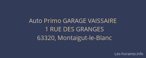 Auto Primo GARAGE VAISSAIRE
