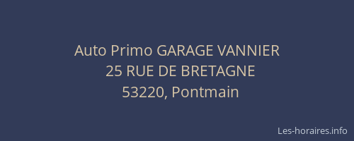 Auto Primo GARAGE VANNIER