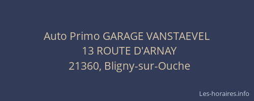 Auto Primo GARAGE VANSTAEVEL