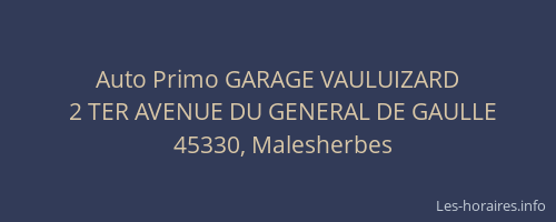 Auto Primo GARAGE VAULUIZARD
