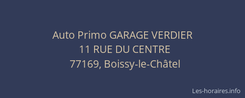 Auto Primo GARAGE VERDIER