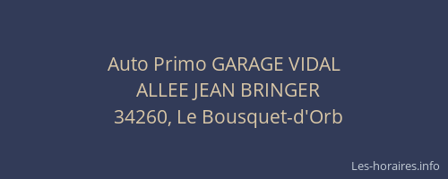 Auto Primo GARAGE VIDAL