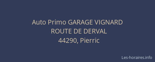 Auto Primo GARAGE VIGNARD