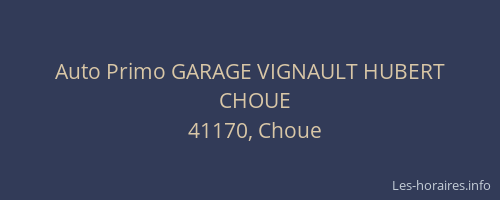 Auto Primo GARAGE VIGNAULT HUBERT